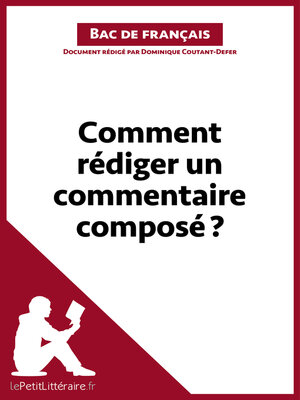 cover image of Comment rédiger un commentaire composé? (Bac de français)